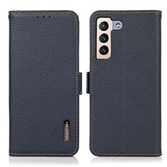 Coque Portefeuille Livre Cuir Etui Clapet B03H pour Samsung Galaxy S21 FE 5G Bleu