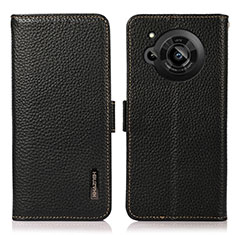 Coque Portefeuille Livre Cuir Etui Clapet B03H pour Sharp Aquos R7 Noir