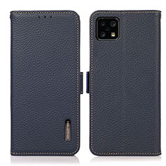 Coque Portefeuille Livre Cuir Etui Clapet B03H pour Sharp Aquos Sense4 Bleu