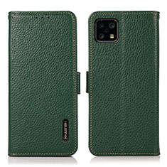 Coque Portefeuille Livre Cuir Etui Clapet B03H pour Sharp Aquos Sense4 Lite Vert