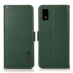 Coque Portefeuille Livre Cuir Etui Clapet B03H pour Sharp Aquos wish Vert