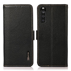 Coque Portefeuille Livre Cuir Etui Clapet B03H pour Sony Xperia 10 III SOG04 Noir