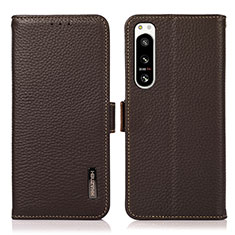 Coque Portefeuille Livre Cuir Etui Clapet B03H pour Sony Xperia 5 IV Marron