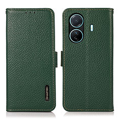 Coque Portefeuille Livre Cuir Etui Clapet B03H pour Vivo T1 5G Vert