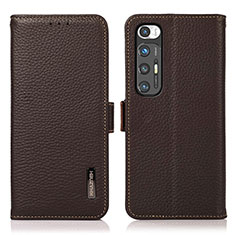 Coque Portefeuille Livre Cuir Etui Clapet B03H pour Xiaomi Mi 10S 5G Marron