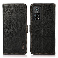 Coque Portefeuille Livre Cuir Etui Clapet B03H pour Xiaomi Mi 10T 5G Noir