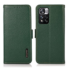 Coque Portefeuille Livre Cuir Etui Clapet B03H pour Xiaomi Mi 11i 5G (2022) Vert