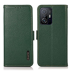 Coque Portefeuille Livre Cuir Etui Clapet B03H pour Xiaomi Mi 11T 5G Vert