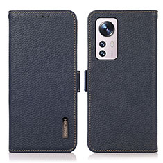 Coque Portefeuille Livre Cuir Etui Clapet B03H pour Xiaomi Mi 12 5G Bleu