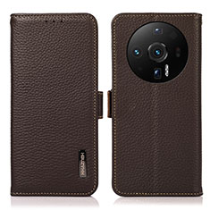 Coque Portefeuille Livre Cuir Etui Clapet B03H pour Xiaomi Mi 12 Ultra 5G Marron