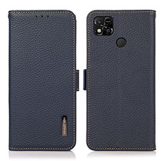 Coque Portefeuille Livre Cuir Etui Clapet B03H pour Xiaomi POCO C3 Bleu