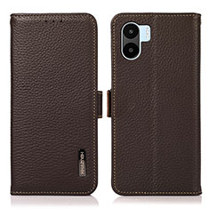 Coque Portefeuille Livre Cuir Etui Clapet B03H pour Xiaomi Poco C51 Marron