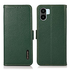 Coque Portefeuille Livre Cuir Etui Clapet B03H pour Xiaomi Poco C51 Vert