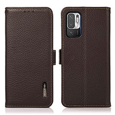 Coque Portefeuille Livre Cuir Etui Clapet B03H pour Xiaomi POCO M3 Pro 5G Marron