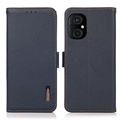 Coque Portefeuille Livre Cuir Etui Clapet B03H pour Xiaomi Poco M5 4G Bleu