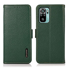 Coque Portefeuille Livre Cuir Etui Clapet B03H pour Xiaomi Poco M5S Vert