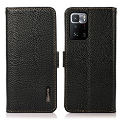 Coque Portefeuille Livre Cuir Etui Clapet B03H pour Xiaomi Poco X3 GT 5G Noir