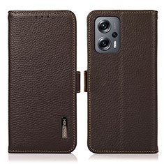 Coque Portefeuille Livre Cuir Etui Clapet B03H pour Xiaomi Poco X4 GT 5G Marron