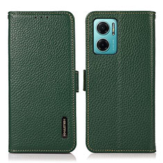 Coque Portefeuille Livre Cuir Etui Clapet B03H pour Xiaomi Redmi 10 5G Vert