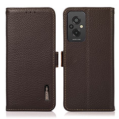 Coque Portefeuille Livre Cuir Etui Clapet B03H pour Xiaomi Redmi 11 Prime 4G Marron