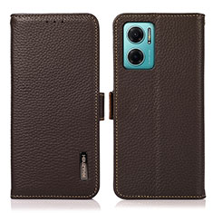 Coque Portefeuille Livre Cuir Etui Clapet B03H pour Xiaomi Redmi 11 Prime 5G Marron