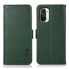 Coque Portefeuille Livre Cuir Etui Clapet B03H pour Xiaomi Redmi K40 Pro 5G Vert