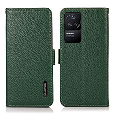 Coque Portefeuille Livre Cuir Etui Clapet B03H pour Xiaomi Redmi K40S 5G Vert