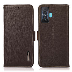 Coque Portefeuille Livre Cuir Etui Clapet B03H pour Xiaomi Redmi K50 Gaming AMG F1 5G Marron