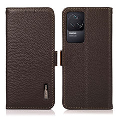 Coque Portefeuille Livre Cuir Etui Clapet B03H pour Xiaomi Redmi K50 Pro 5G Marron