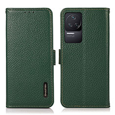 Coque Portefeuille Livre Cuir Etui Clapet B03H pour Xiaomi Redmi K50 Pro 5G Vert