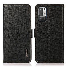 Coque Portefeuille Livre Cuir Etui Clapet B03H pour Xiaomi Redmi Note 10 5G Noir