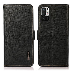 Coque Portefeuille Livre Cuir Etui Clapet B03H pour Xiaomi Redmi Note 10 JE 5G Noir