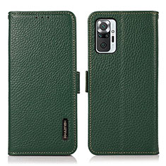 Coque Portefeuille Livre Cuir Etui Clapet B03H pour Xiaomi Redmi Note 10 Pro Max Vert