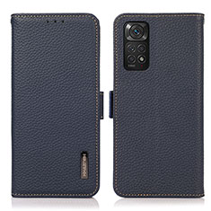 Coque Portefeuille Livre Cuir Etui Clapet B03H pour Xiaomi Redmi Note 11 4G (2022) Bleu