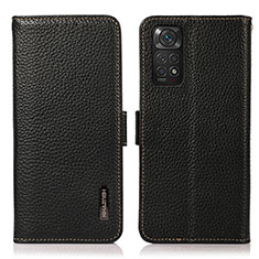 Coque Portefeuille Livre Cuir Etui Clapet B03H pour Xiaomi Redmi Note 11 4G (2022) Noir