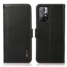 Coque Portefeuille Livre Cuir Etui Clapet B03H pour Xiaomi Redmi Note 11 5G Noir