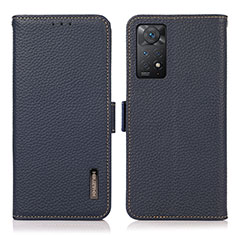 Coque Portefeuille Livre Cuir Etui Clapet B03H pour Xiaomi Redmi Note 11 Pro 4G Bleu