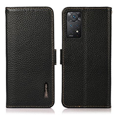 Coque Portefeuille Livre Cuir Etui Clapet B03H pour Xiaomi Redmi Note 11 Pro 4G Noir