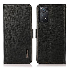 Coque Portefeuille Livre Cuir Etui Clapet B03H pour Xiaomi Redmi Note 11 Pro 5G Noir