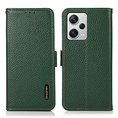 Coque Portefeuille Livre Cuir Etui Clapet B03H pour Xiaomi Redmi Note 12 Explorer Vert