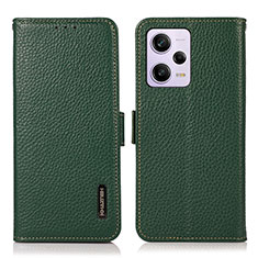 Coque Portefeuille Livre Cuir Etui Clapet B03H pour Xiaomi Redmi Note 12 Pro 5G Vert