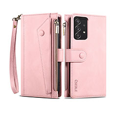 Coque Portefeuille Livre Cuir Etui Clapet B03S pour Samsung Galaxy A33 5G Or Rose