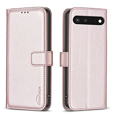 Coque Portefeuille Livre Cuir Etui Clapet B04F pour Google Pixel 7 5G Or Rose