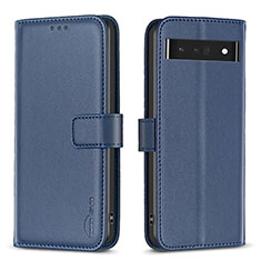 Coque Portefeuille Livre Cuir Etui Clapet B04F pour Google Pixel 7 Pro 5G Bleu