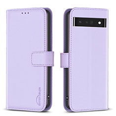 Coque Portefeuille Livre Cuir Etui Clapet B04F pour Google Pixel 7 Pro 5G Violet Clair