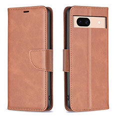 Coque Portefeuille Livre Cuir Etui Clapet B04F pour Google Pixel 8a 5G Marron