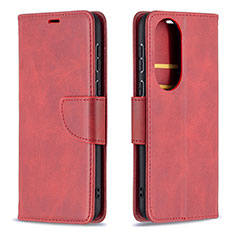 Coque Portefeuille Livre Cuir Etui Clapet B04F pour Huawei P50e Rouge