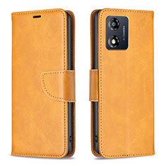 Coque Portefeuille Livre Cuir Etui Clapet B04F pour Motorola Moto E13 Brun Clair