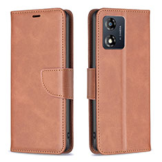 Coque Portefeuille Livre Cuir Etui Clapet B04F pour Motorola Moto E13 Marron