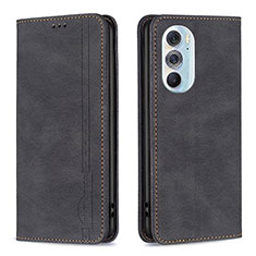 Coque Portefeuille Livre Cuir Etui Clapet B04F pour Motorola Moto Edge 30 Pro 5G Noir